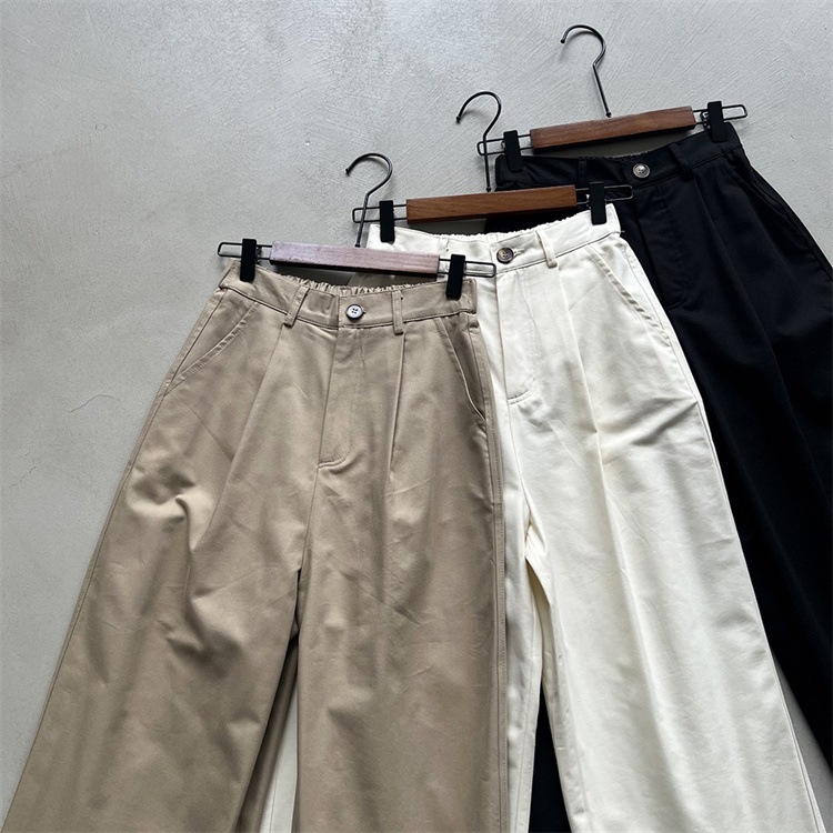 INSスタイル ハイウエスト ワイドパンツ カジュアルパンツ 伸縮性のあるウエスト トレンド 2024秋 ゆったりする カーリングパンツ ロングパンツ