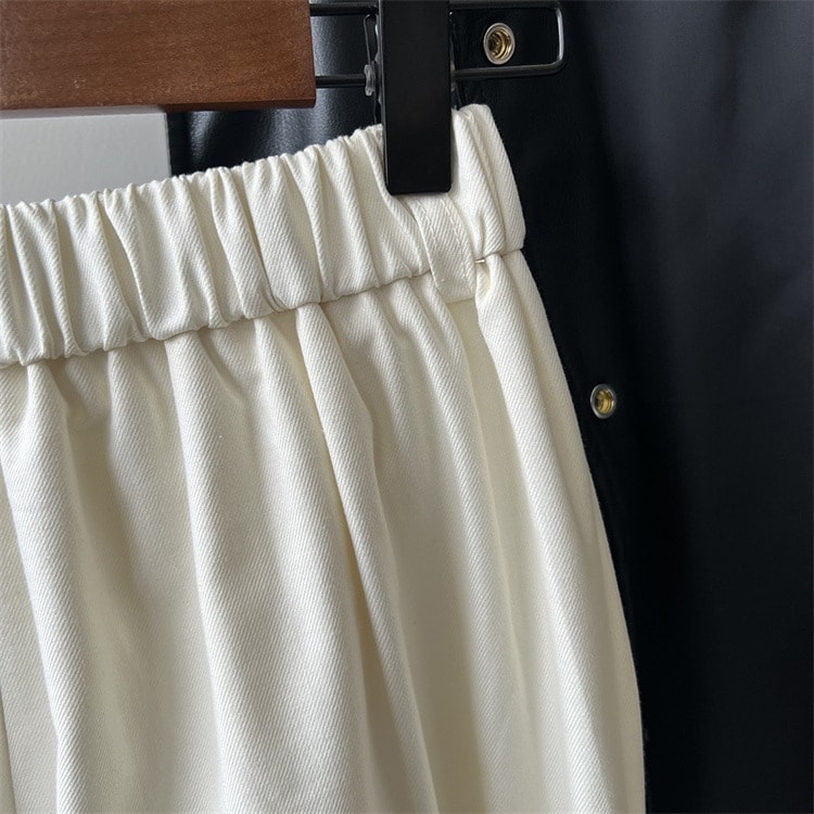 INSスタイル ハイウエスト ワイドパンツ カジュアルパンツ 伸縮性のあるウエスト トレンド 2024秋 ゆったりする カーリングパンツ ロングパンツ