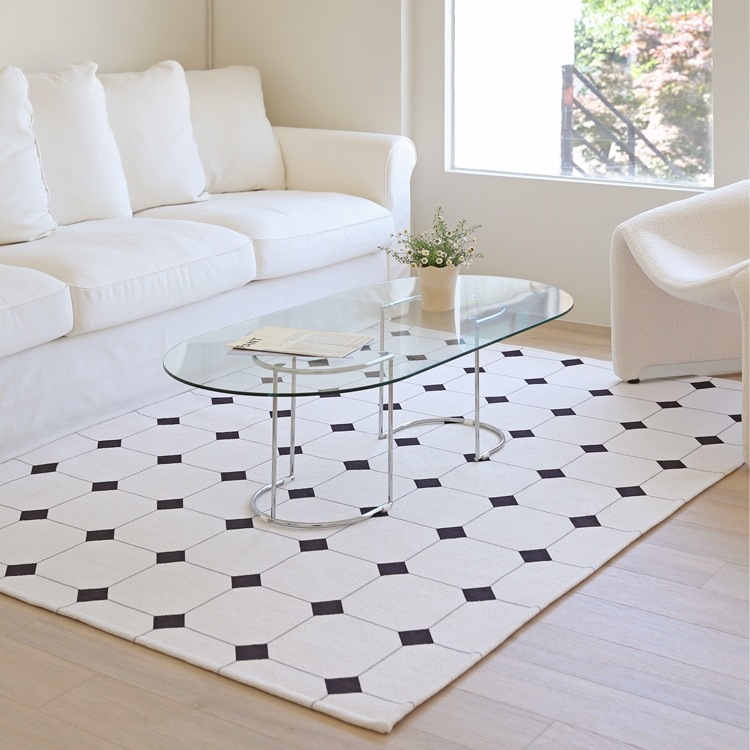 モダンクラシックチェックダンモデザインサイザルックカーペット四季ラグ 3 Color モダンクラシックチェックダンモデザインサイザルックカーペット四季ラグ 3 Color