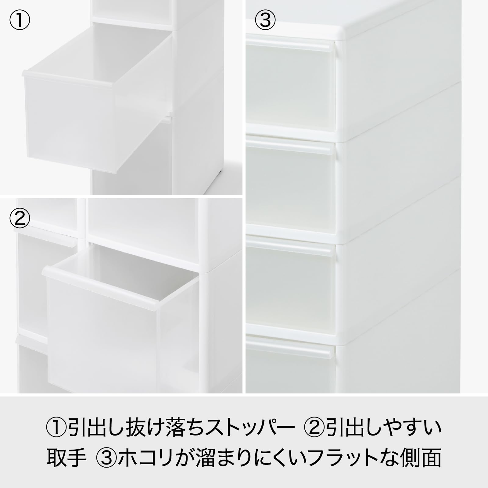 ライクイット (like-it) ランドリー 収納 すき間 引出し スーパースリム 3段 約幅14x奥46.5x高82cm オールホワイト 日本製 FTS-111LA(アジャスター付き) 洗濯機 横 ライクイット (like-it) ランドリー 収納 すき間 引出し スーパースリム 3段 約幅14x奥46.5x高82cm オールホワイト 日本製 FTS-111LA(アジャスター付き) 洗濯機 横