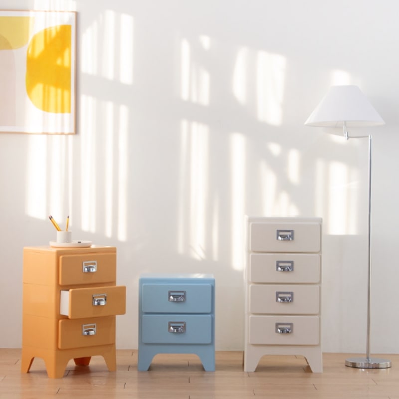 【韓国雑貨】 かわいい レトロポップ ヴィンテージ レトロな 引き出し 2段 ９color