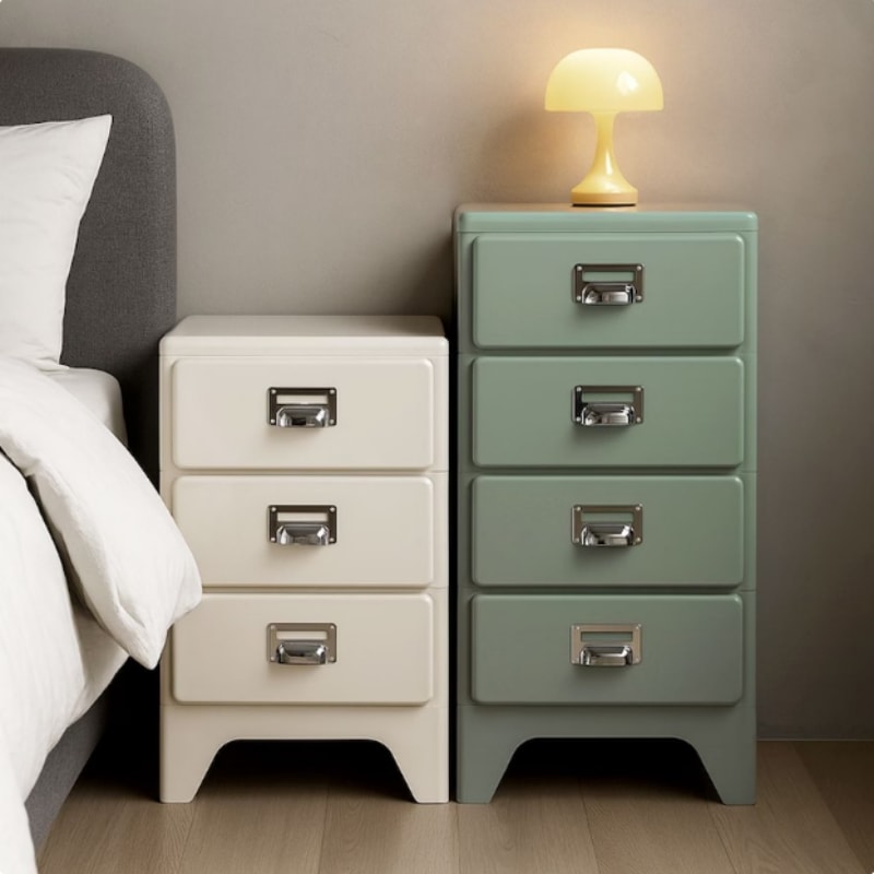 【韓国雑貨】 かわいい レトロポップ ヴィンテージ レトロな 引き出し 2段 ９color