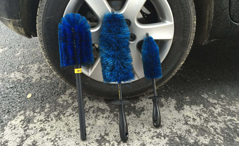 EZ Detail イージーディテール　ブラシ　ミニ　ビッグ　タオルセット　ezディテールブラシ　ホイールリムクリーナー 車 バイク トラック バイク その他の車両用 傷防止　ブルー　輸入品