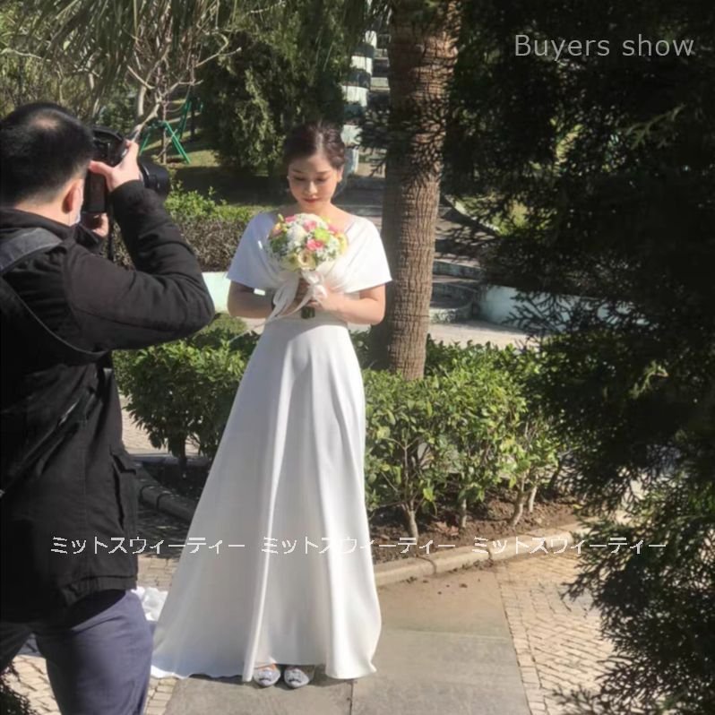 ウェディングドレス 白 二次会 花嫁 カ レディース服人気定番 得価