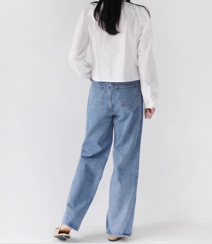 ワイドレッグデニム ゆったりデニム ３色展開 レディース ジャケット パンツ デニム Gパン ストレートパンツ ロングパンツ ワイドパンツ デニムパンツ ミモレ ロング ワイド ストレート Iライン