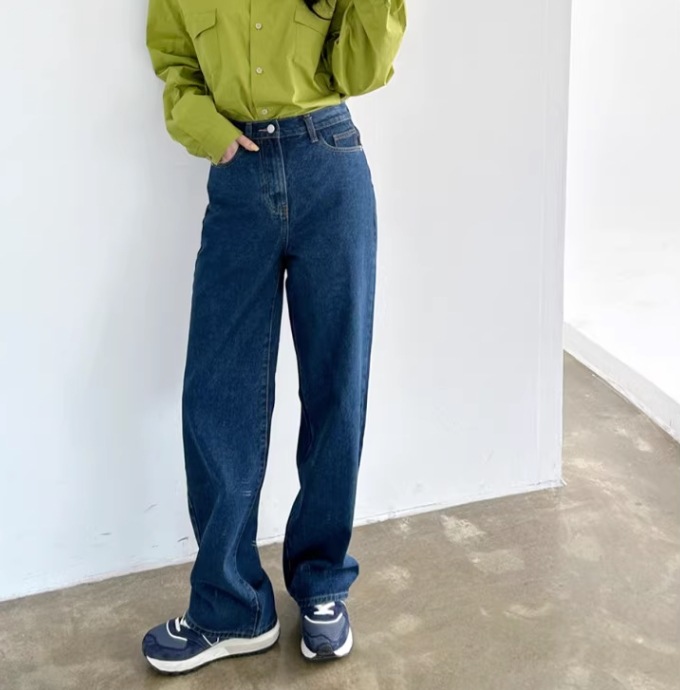 ワイドレッグデニム ゆったりデニム ３色展開 レディース ジャケット パンツ デニム Gパン ストレートパンツ ロングパンツ ワイドパンツ デニムパンツ ミモレ ロング ワイド ストレート Iライン