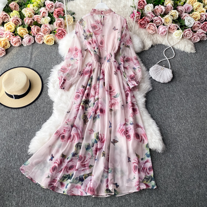 ワンピース レディース フレアワンピース ミドル丈 袖あり 長袖 スタンドカラー 襟つき スリム ワンピース レディース フレアワンピース ミドル丈 袖あり 長袖 スタンドカラー 襟つき スリム