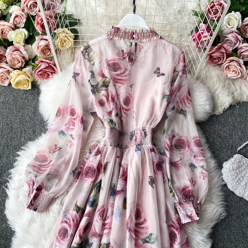 ワンピース レディース フレアワンピース ミドル丈 袖あり 長袖 スタンドカラー 襟つき スリム ワンピース レディース フレアワンピース ミドル丈 袖あり 長袖 スタンドカラー 襟つき スリム