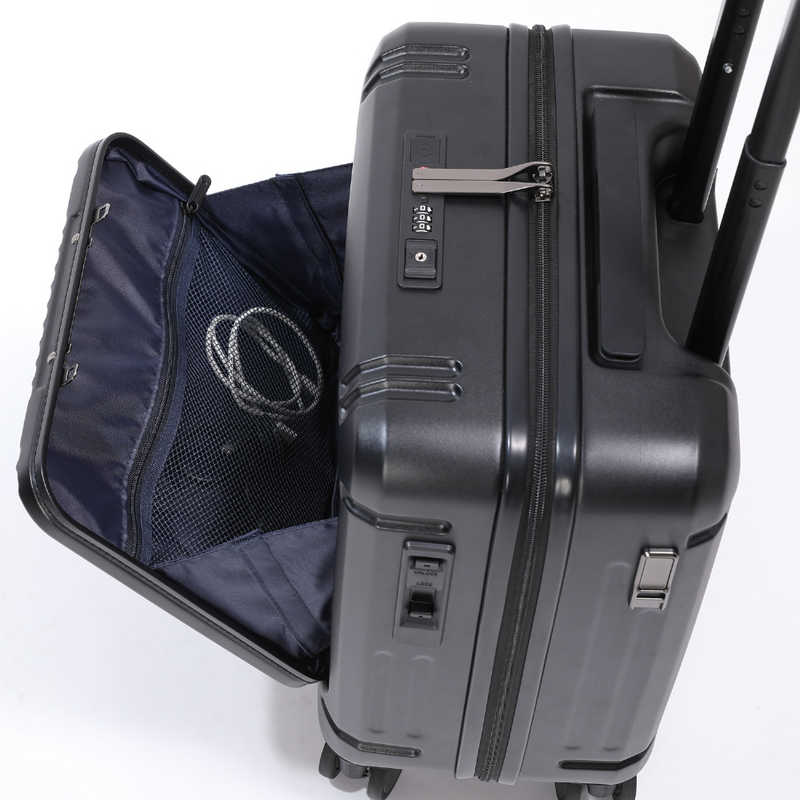 BERMAS　インターシティ2 ワンタッチフロントオープン 39c ストッパー機能付 INTER CITY2 PRO ［TSAロック搭載］ グレー　60565