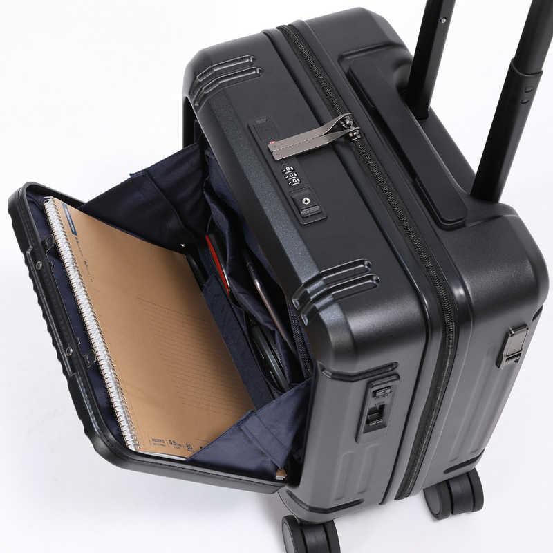 BERMAS　インターシティ2 ワンタッチフロントオープン 39c ストッパー機能付 INTER CITY2 PRO ［TSAロック搭載］ グレー　60565