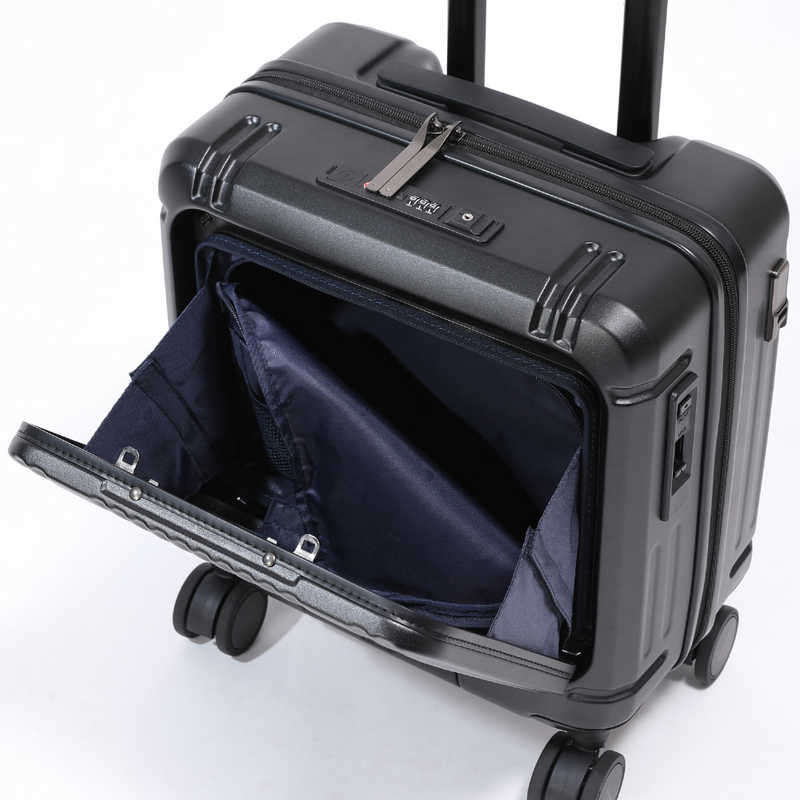 BERMAS　インターシティ2 ワンタッチフロントオープン 39c ストッパー機能付 INTER CITY2 PRO ［TSAロック搭載］ グレー　60565