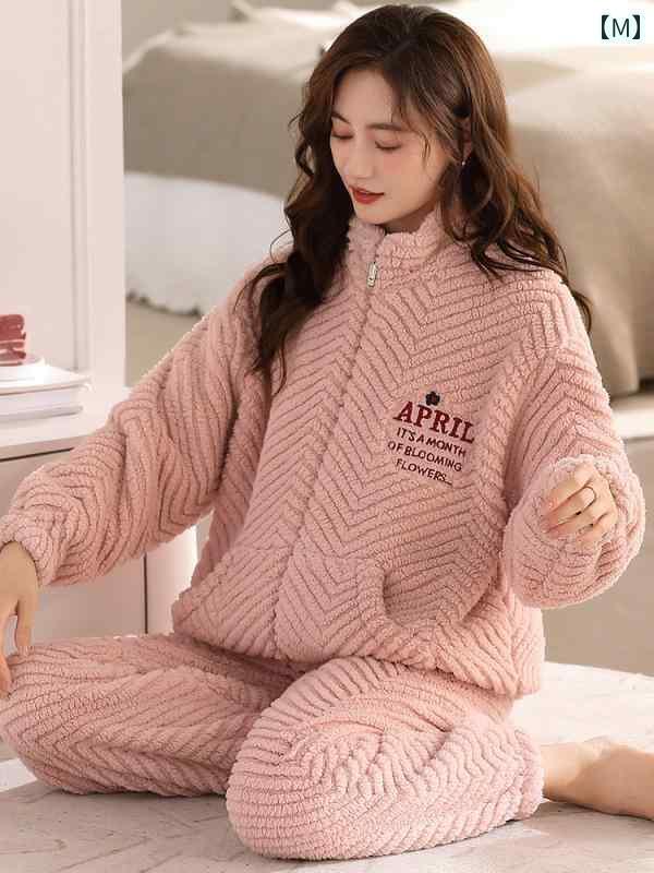 パジャマ ルーム ウェア ナイト ウェア 部屋着 ロング パンツ トップス シャツ ズボン セット 衣料品 厚手 冬 レディース レディース