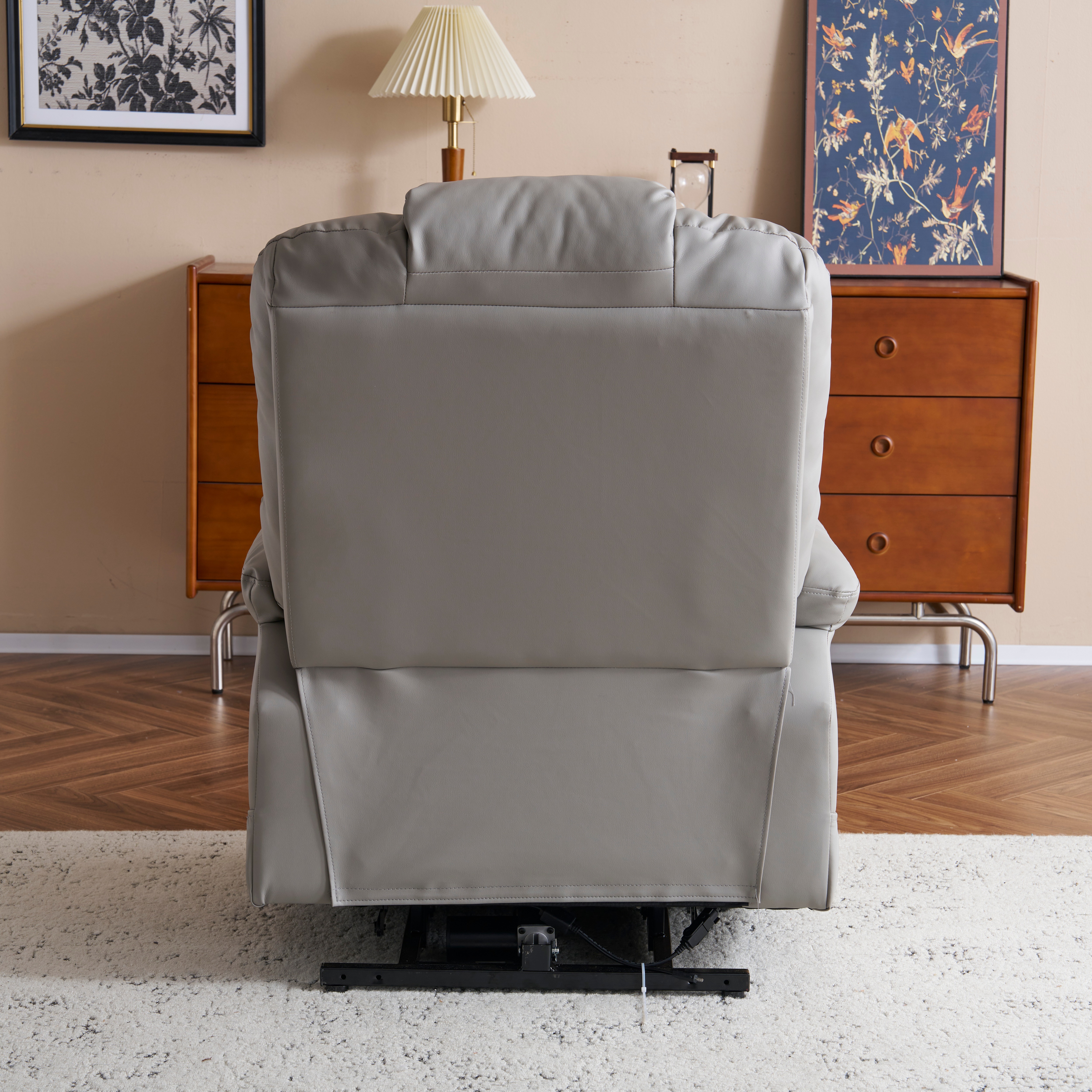 444電動リクライニングソファー ソファー 1人掛け USB付き ゲーミングチェア PU 105-160 リクライニングチェア 背もたれ調節最大160度 USB付き 簡単昇降ボタン操作 立ち上がり