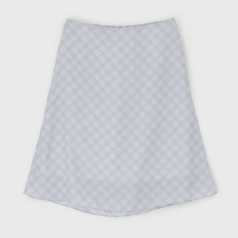 ブラックアップ ディテュー チェック シフォン ミディスカート ブラックアップ ディテュー チェック シフォン ミディスカート
