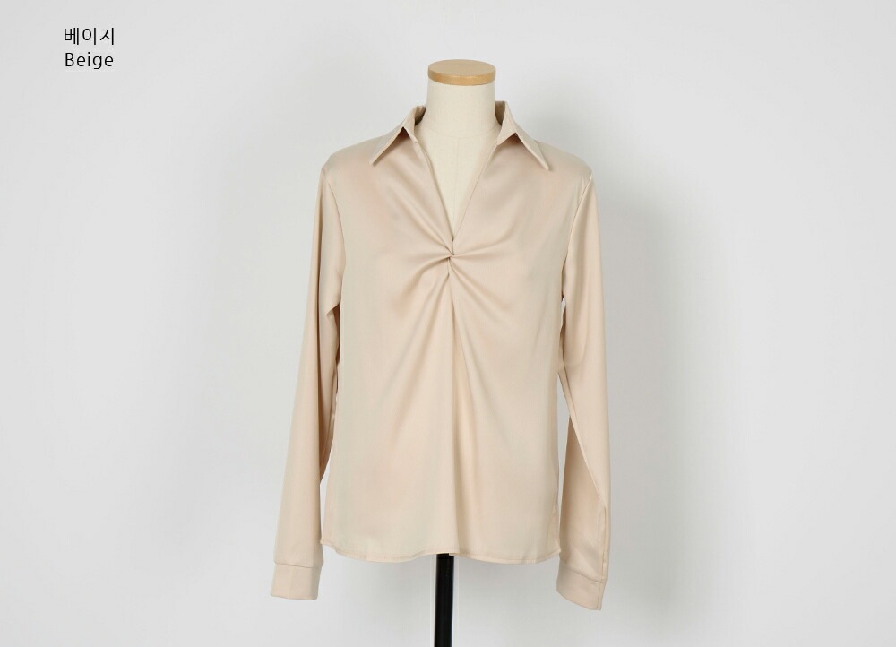 [メガ割りSALE]シルキータッチオープンカラーブラウス・p334904