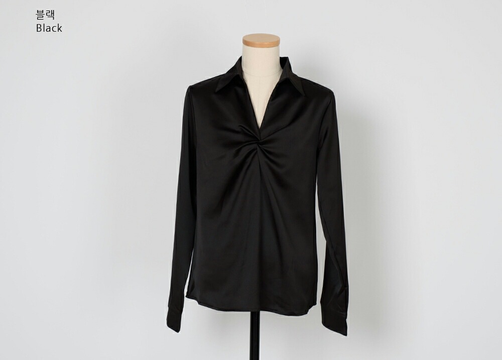 [メガ割りSALE]シルキータッチオープンカラーブラウス・p334904