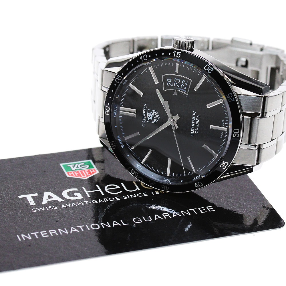 タグホイヤー TAG HEUER WV211M カレラ キャリバー5 デイト 自動巻き メンズ 美品 保証書付き_849143【中古】 タグホイヤー TAG HEUER WV211M カレラ キャリバー5 デイト 自動巻き メンズ 美品 保証書付き_849143【中古】