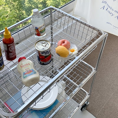 Qoo10] Ogre モジュール家具 3段 トロリー(透明ガラ : 家具・インテリア