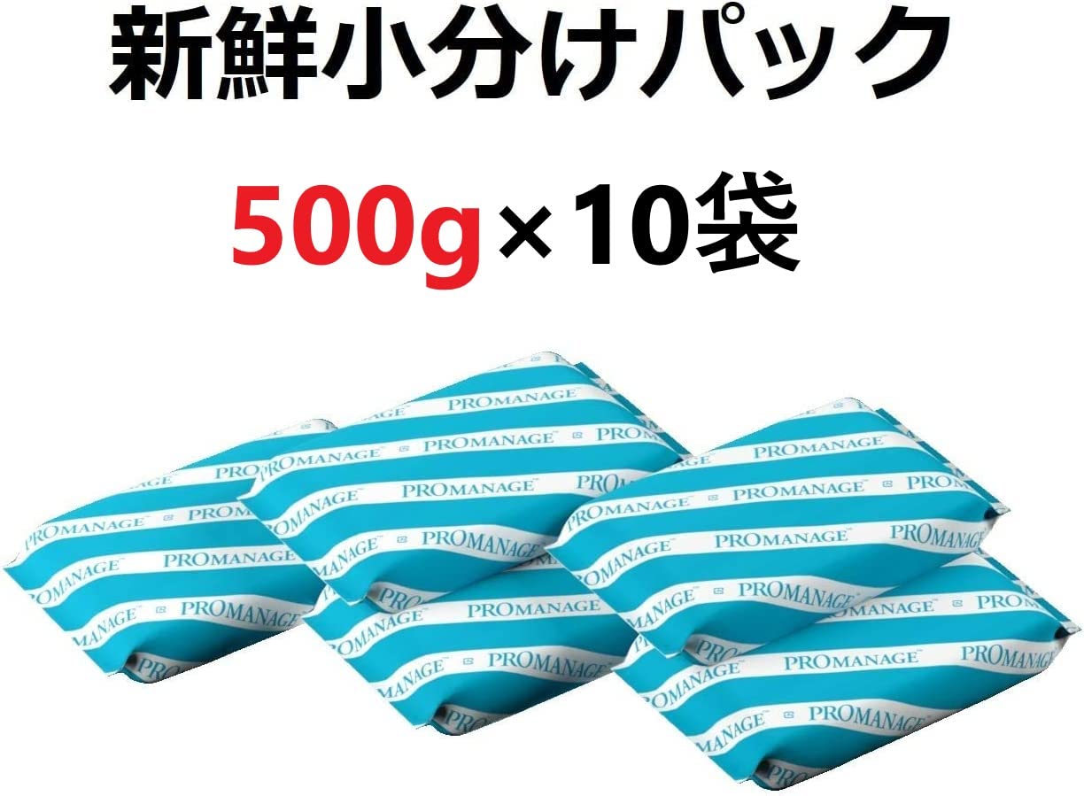 プロマネージ 成犬用 高たんぱくレシピ チキン 小粒 5kg(500g×10袋入) ドッグフード[ドライ・大容量小分け・グレインフリー・下部尿慮の健康維持・免疫力維持]【Amazon.co.jp限定】