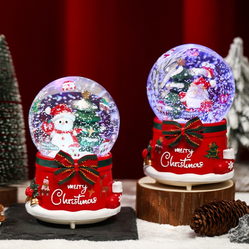 樹脂雪の結晶ボールオルゴールサンタクローススノードームクリスマスギフトオーナメント 樹脂雪の結晶ボールオルゴールサンタクローススノードームクリスマスギフトオーナメント