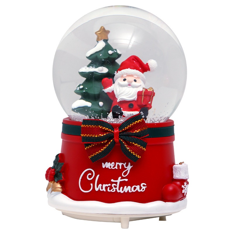 樹脂雪の結晶ボールオルゴールサンタクローススノードームクリスマスギフトオーナメント 樹脂雪の結晶ボールオルゴールサンタクローススノードームクリスマスギフトオーナメント