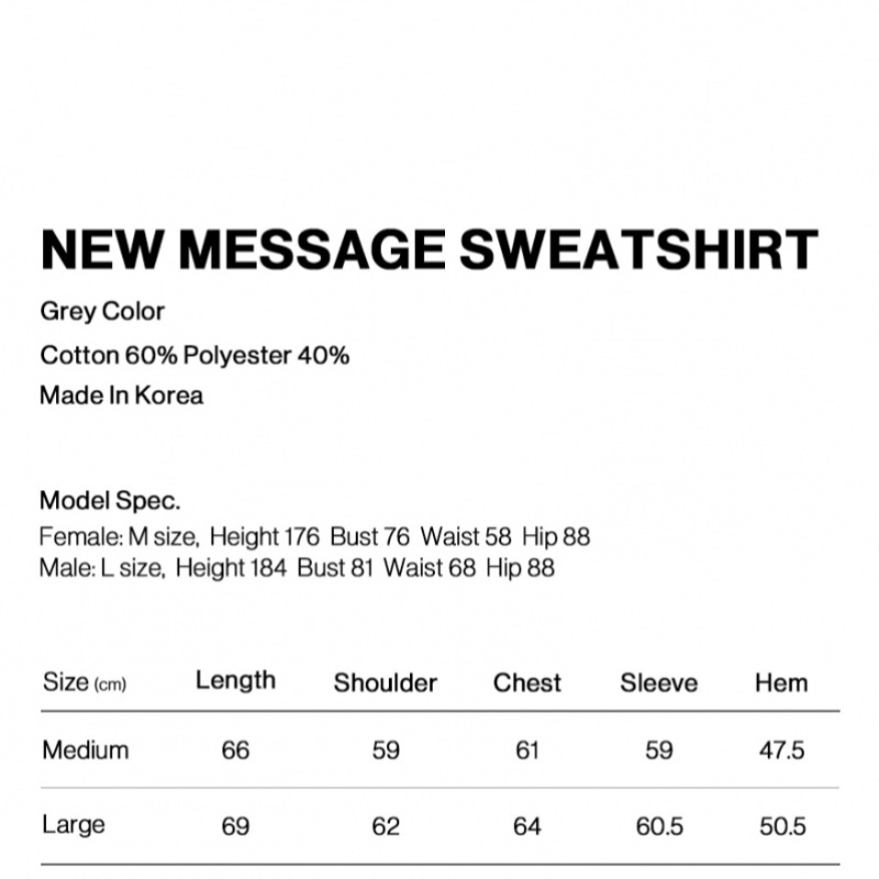 AMES-ワールドワイドニューメッセージスウェットシャツグレー