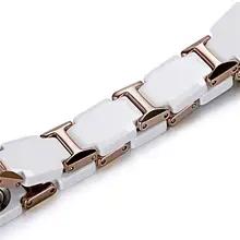 Aradoo-セラミックブレスレットチタンスチールアイボリーホワイトマグネティックストラップバックル Aradoo-セラミックブレスレットチタンスチールアイボリーホワイトマグネティックストラップバックル