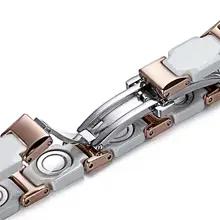 Aradoo-セラミックブレスレットチタンスチールアイボリーホワイトマグネティックストラップバックル Aradoo-セラミックブレスレットチタンスチールアイボリーホワイトマグネティックストラップバックル