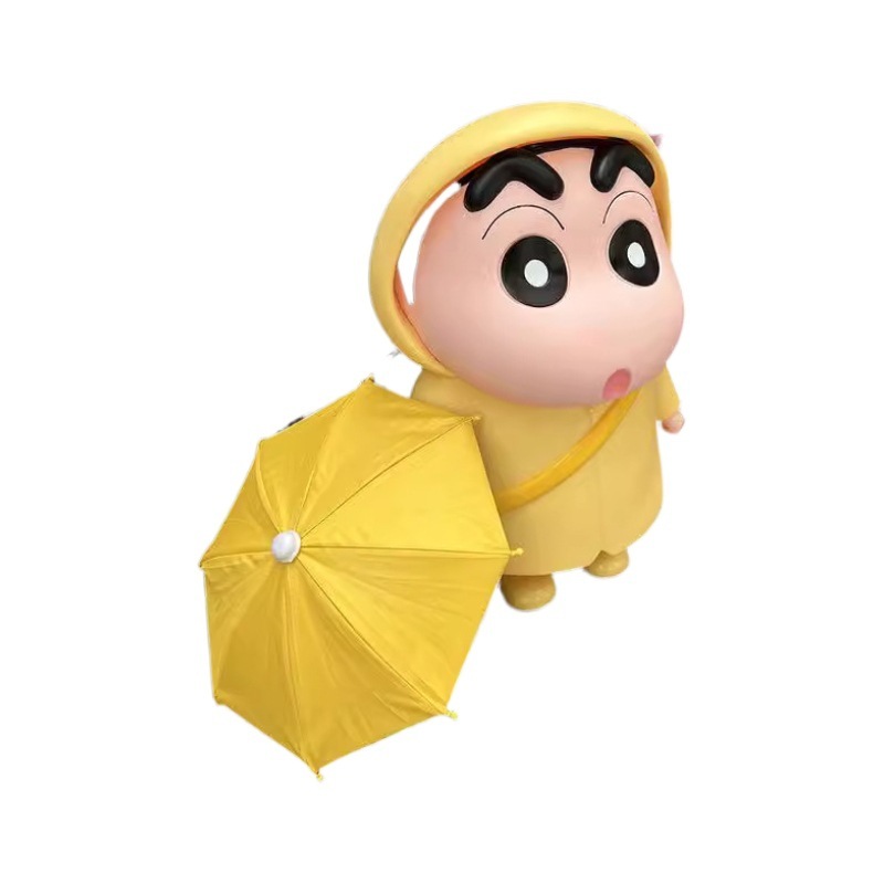 【配送料無料】 雨傘レインコートクレヨンしんちゃんフィギュアグッズシリーズプレゼントアニメモデル潮遊び大置物インテリア