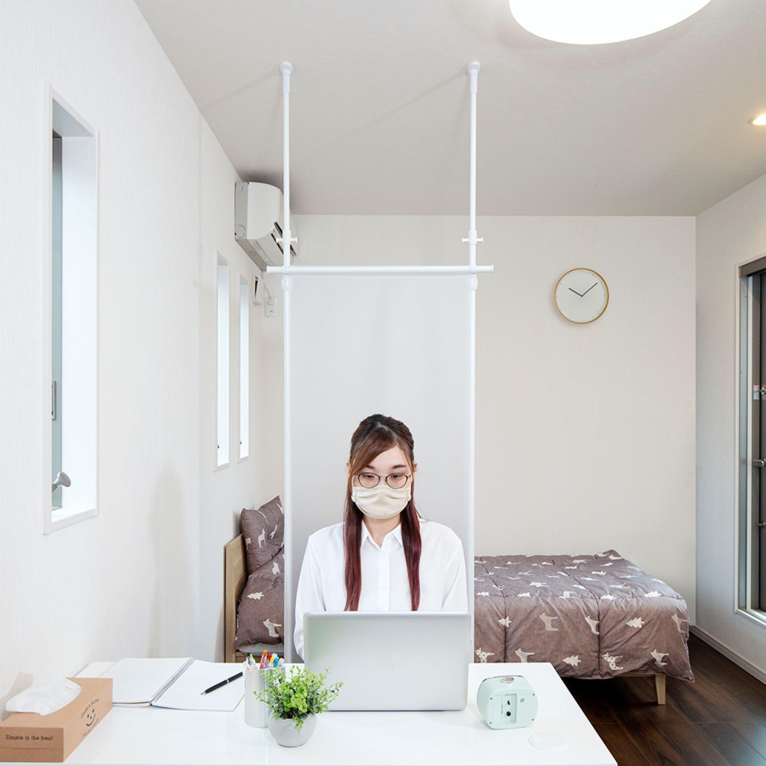 イつっぱり式パーテーションPT-1 取付範囲高さ205275cm