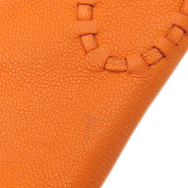エルメス HERMES 手袋 グローブ レザー オレンジ #7【】 【公式通販】