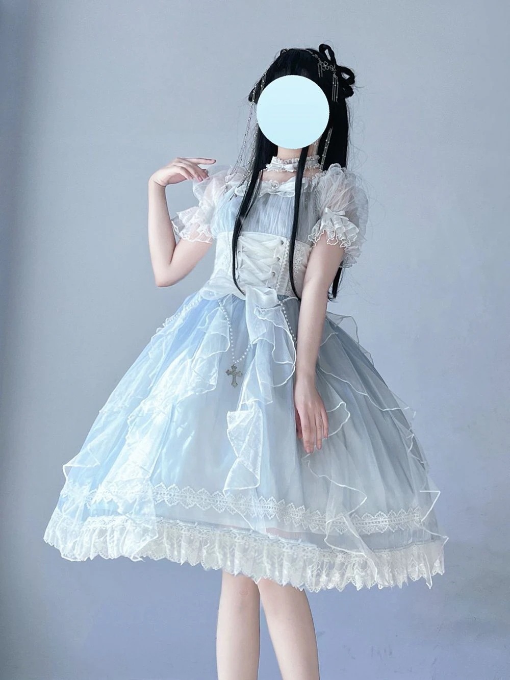 op半袖ロリータドレス普段使いエレガント妖精少女ロリータドレス夏 op半袖ロリータドレス普段使いエレガント妖精少女ロリータドレス夏