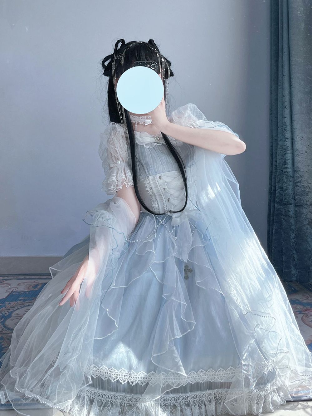 op半袖ロリータドレス普段使いエレガント妖精少女ロリータドレス夏 op半袖ロリータドレス普段使いエレガント妖精少女ロリータドレス夏