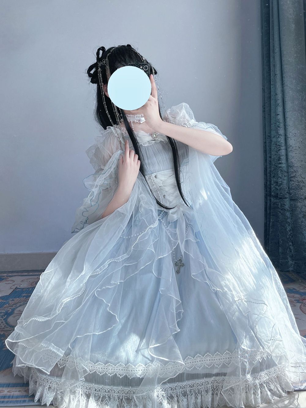 op半袖ロリータドレス普段使いエレガント妖精少女ロリータドレス夏 op半袖ロリータドレス普段使いエレガント妖精少女ロリータドレス夏