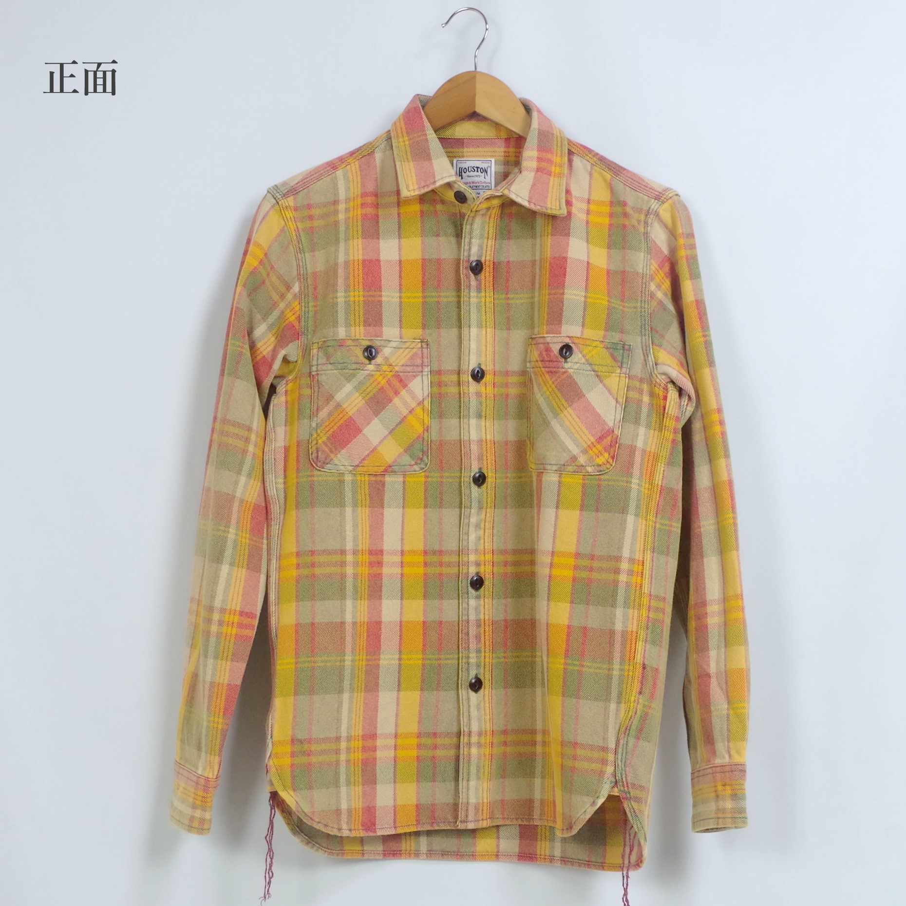 HOUSTON ヒューストン ビンテージ チェック ビエラシャツ ネルシャツ VINTAGE CHECK VIYELLA SHIRT 空環 チェックシャツ ヘヴィーオンス ビエラ生地 41051
