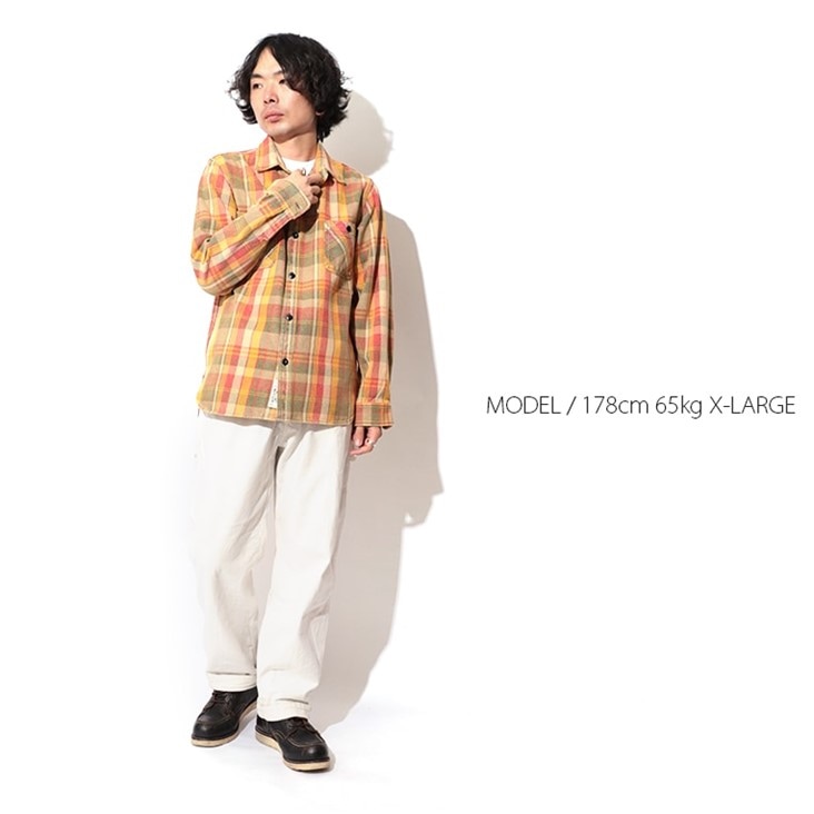 HOUSTON ヒューストン ビンテージ チェック ビエラシャツ ネルシャツ VINTAGE CHECK VIYELLA SHIRT 空環 チェックシャツ ヘヴィーオンス ビエラ生地 41051