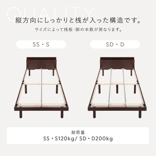 ベッド ワイドキング 220(S+SD) ベッドフレームのみ ブラウン 連結 高さ調整 棚付 コンセント すのこ 木製 ベッド ワイドキング 220(S+SD) ベッドフレームのみ ブラウン 連結 高さ調整 棚付 コンセント すのこ 木製