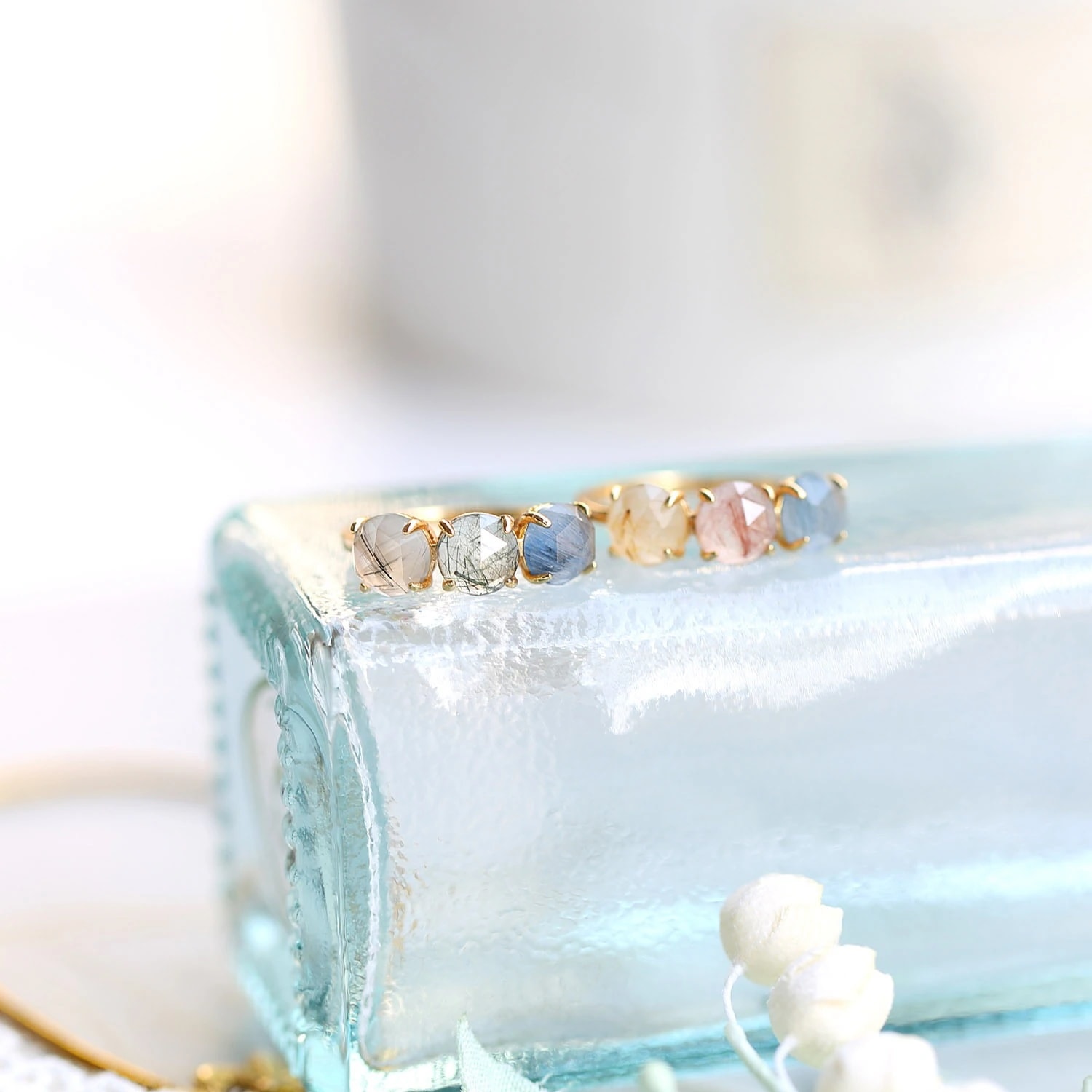 指輪 水晶 素敵 エレガント ルチルクォーツ ピンク　青　恋愛 wp.sopnoitsolution.com