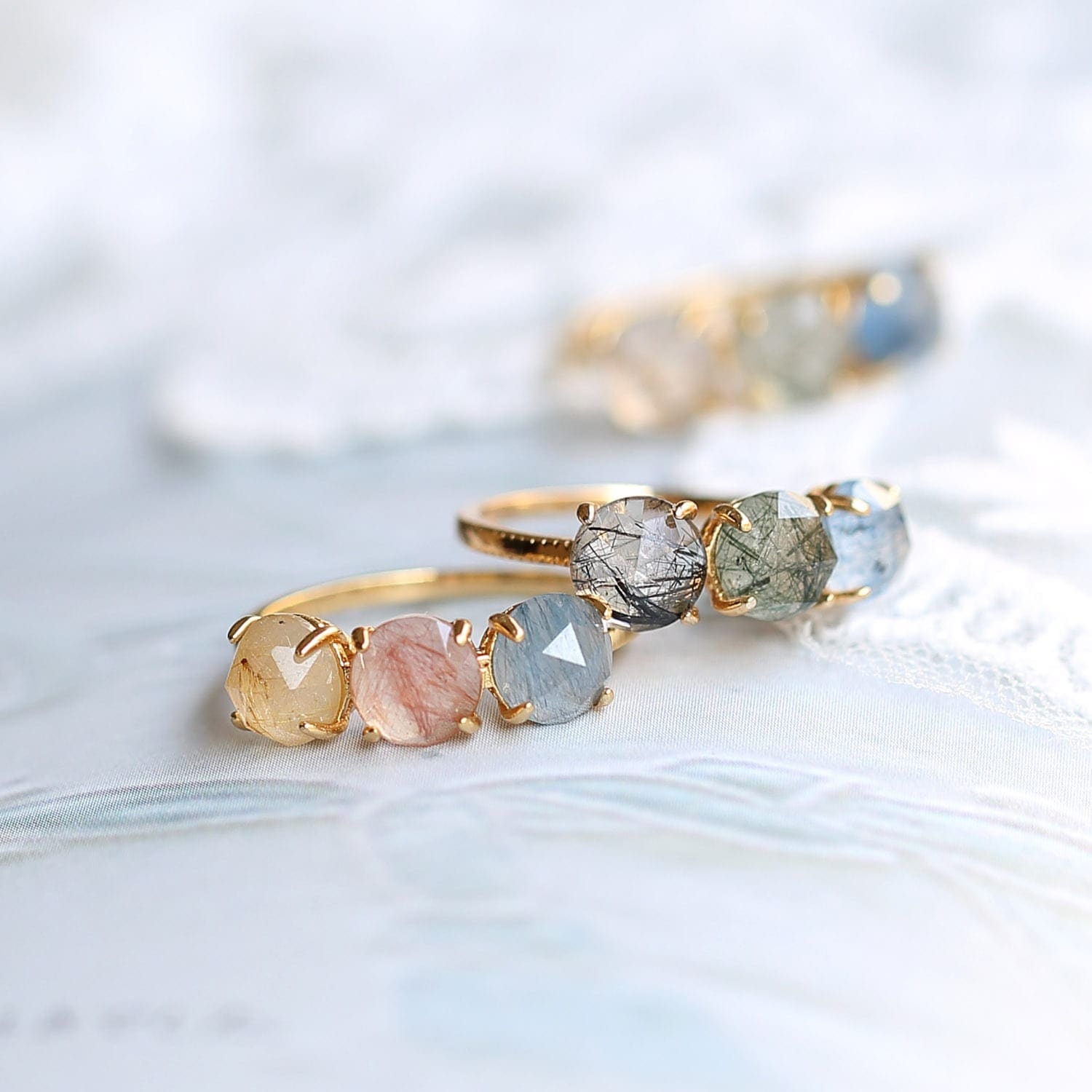 指輪 水晶 素敵 エレガント ルチルクォーツ ピンク　青　恋愛 wp.sopnoitsolution.com