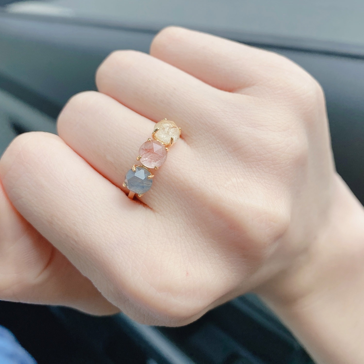 指輪 水晶 素敵 エレガント ルチルクォーツ ピンク　青　恋愛 wp.sopnoitsolution.com