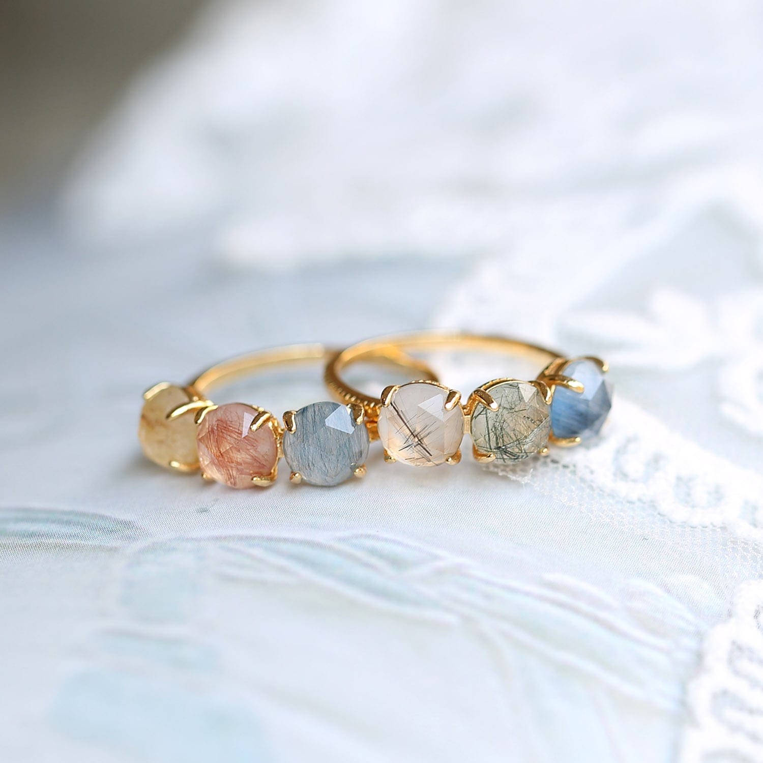 指輪 水晶 素敵 エレガント ルチルクォーツ ピンク　青　恋愛 wp.sopnoitsolution.com