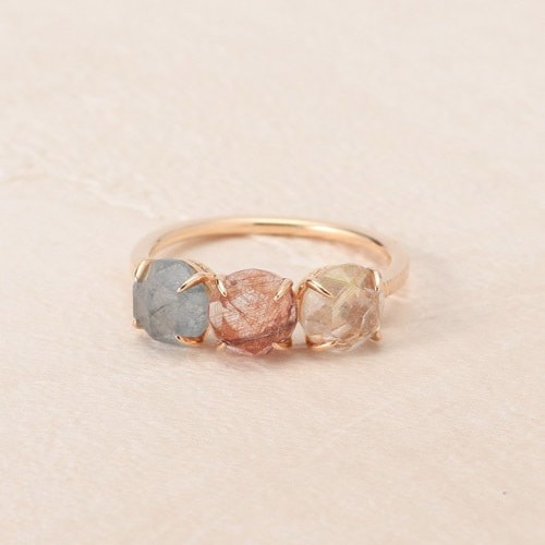 指輪 水晶 素敵 エレガント ルチルクォーツ ピンク　青　恋愛 wp.sopnoitsolution.com