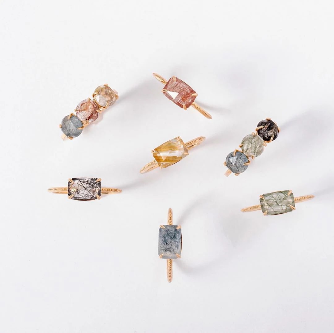 指輪 水晶 素敵 エレガント ルチルクォーツ ピンク　青　恋愛 wp.sopnoitsolution.com