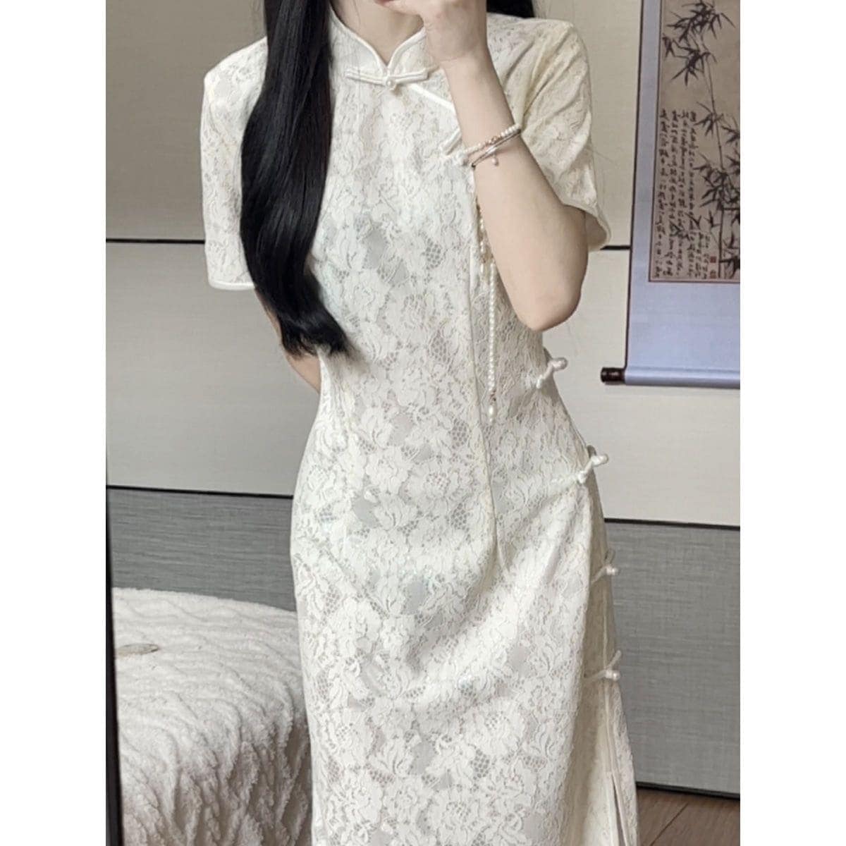 ワンピース2024夏の新作チャイナドレスストール2着ワンピース女 ワンピース2024夏の新作チャイナドレスストール2着ワンピース女