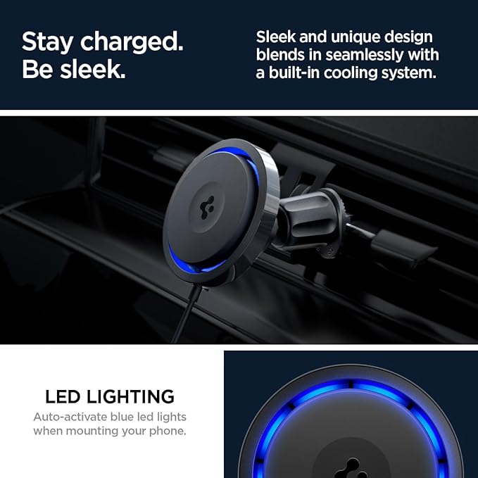 カーマウント magsafe 充電器 放熱 冷却 騒音防止 エアー ベント・フック 用 iPhone 15 14 13 12用 OneTap Pro 3 Cryomax Magfit カーワイヤレス充