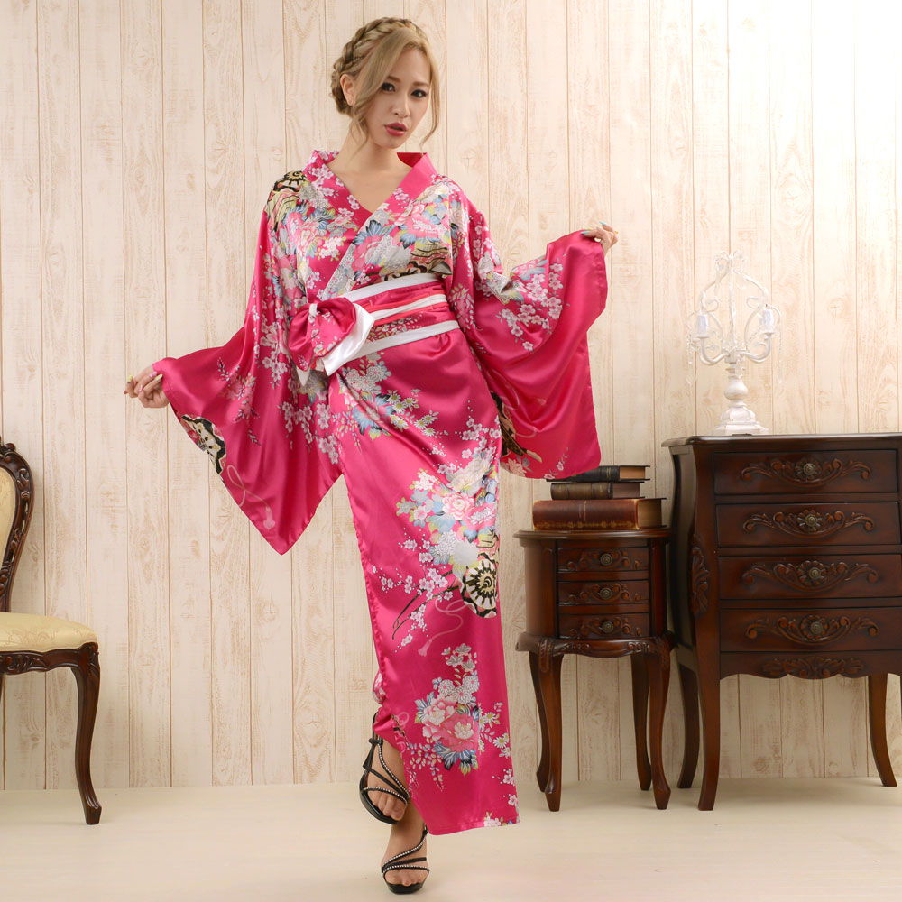 和柄サテン着物ロングドレス衣装 キャバドレス レディース 帯付き花魁シリーズ よさこい コスプレ 華 和柄サテン着物ロングドレス衣装 キャバドレス レディース 帯付き花魁シリーズ よさこい コスプレ 華