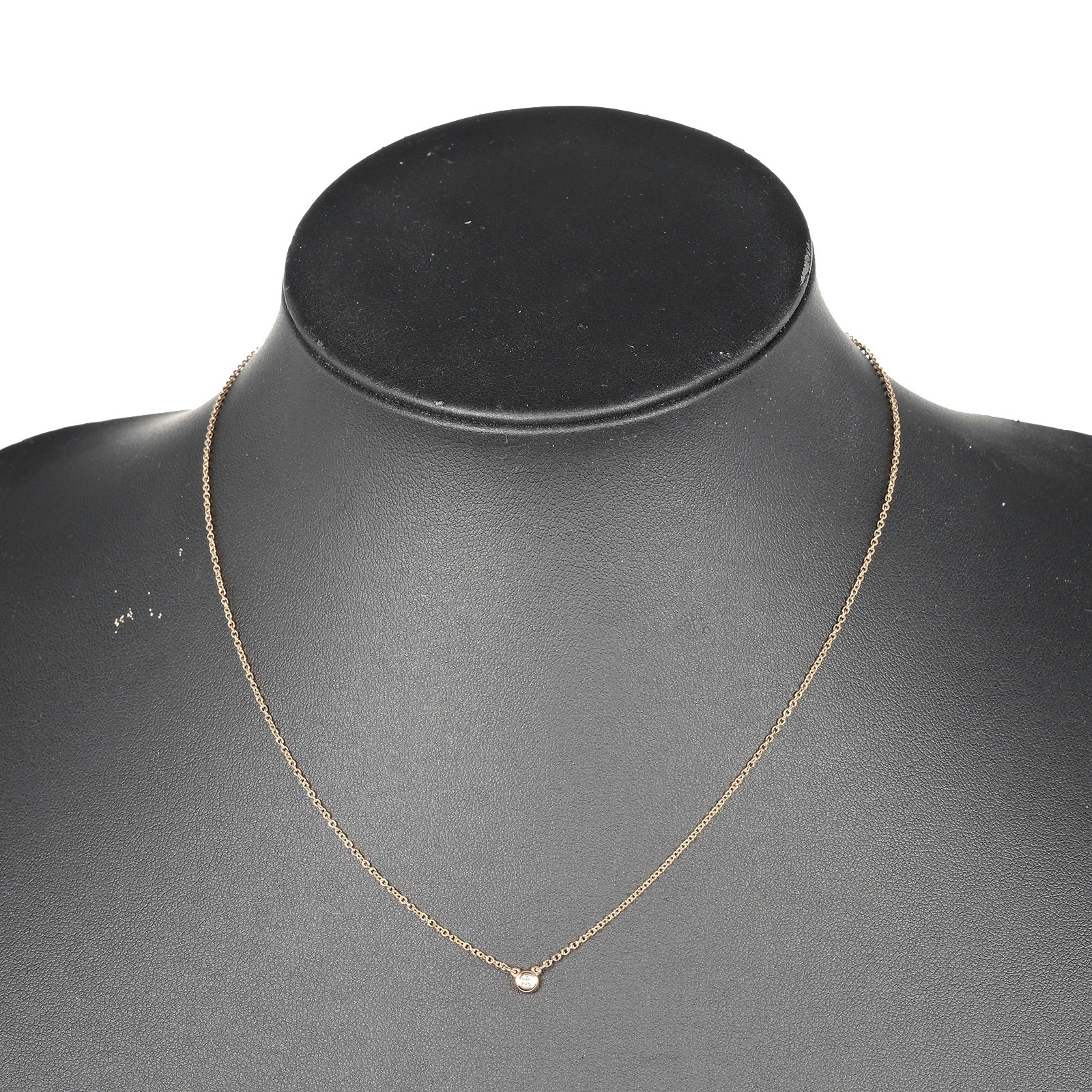 バイザヤード トップ幅3.7mm ネックレス K18ピンクゴールド ダイヤモンド 約2.1g レディース 中古品 Aランク バイザヤード トップ幅3.7mm ネックレス K18ピンクゴールド ダイヤモンド 約2.1g レディース 中古品 Aランク