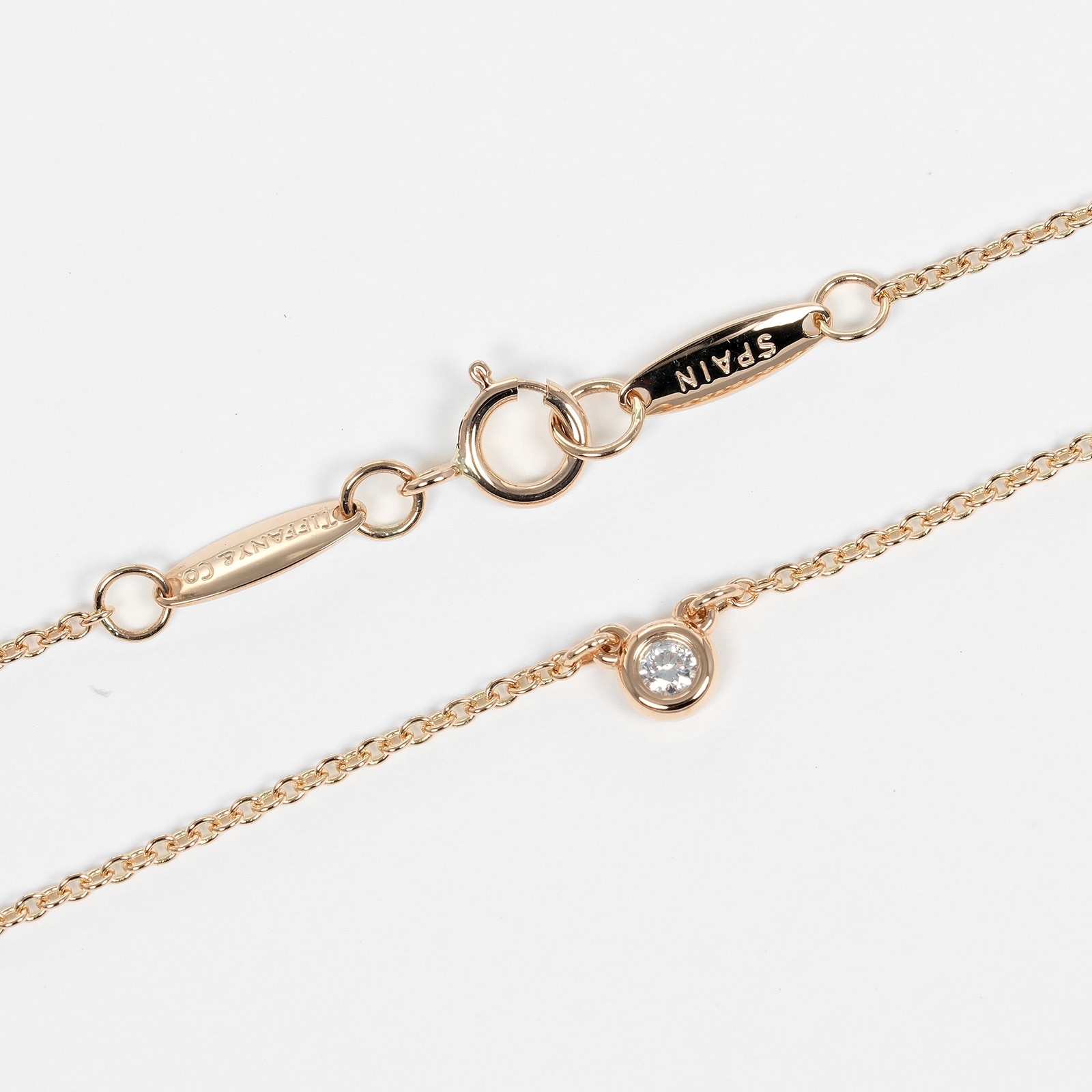 バイザヤード トップ幅3.7mm ネックレス K18ピンクゴールド ダイヤモンド 約2.1g レディース 中古品 Aランク バイザヤード トップ幅3.7mm ネックレス K18ピンクゴールド ダイヤモンド 約2.1g レディース 中古品 Aランク