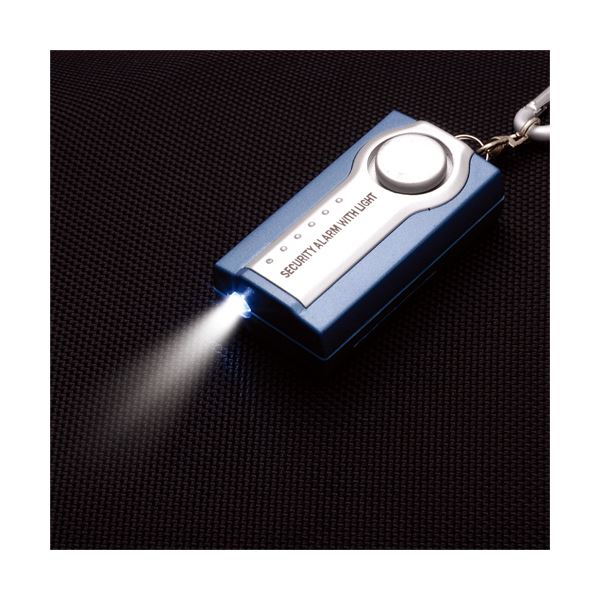 （まとめ）ヤザワLEDライト付セキュリティアラーム ブルー SE25BL 1個[x10セット]