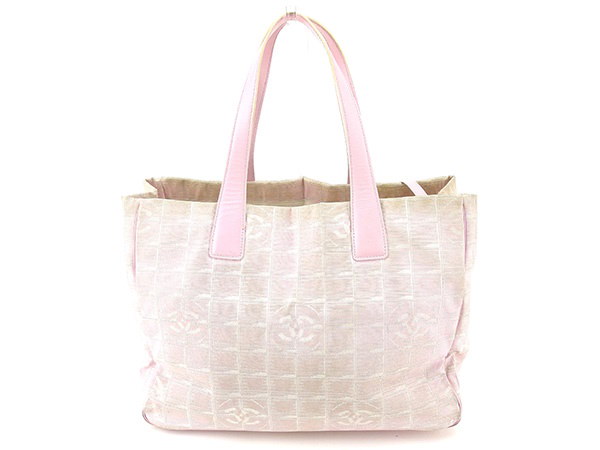 シャネル CHANEL トートバッグ ショルダーバッグ レディース トートMM ニュートラベルライン ピンク×ゴールド ナイロンジャガード×カーフ ヴィンテージ 人気 【中古】 T853 . シャネル CHANEL トートバッグ ショルダーバッグ レディース トートMM ニュートラベルライン ピンク×ゴールド ナイロンジャガード×カーフ ヴィンテージ 人気 【中古】 T853 .